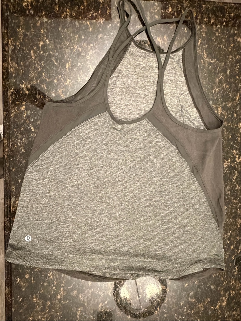 lululemon athletica Gray Strappy Racerback Tank Top